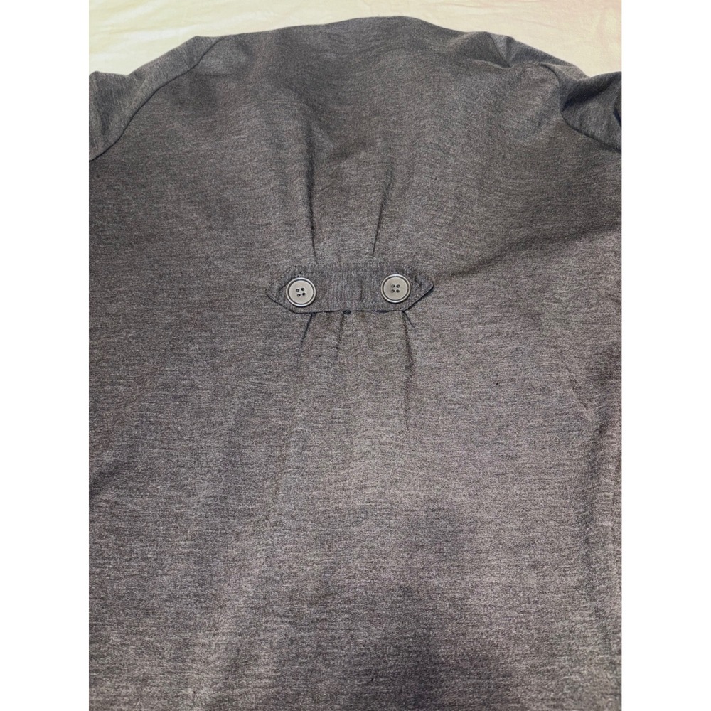 Christian Siriano New York 3X Hooded Swing Jacket Dark Heather Gray 3/4 Sleeve - Picture 3 of 7